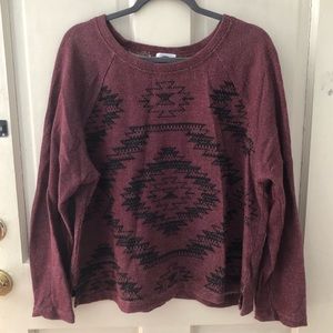 Old Navy Maroon Raglan Sweater Shirt // sz XL